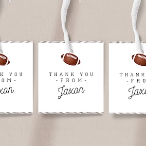 Etiqueta de recuerdo de fútbol: imprimible, minimalista, para cumpleaños deportivos, descarga instantánea.