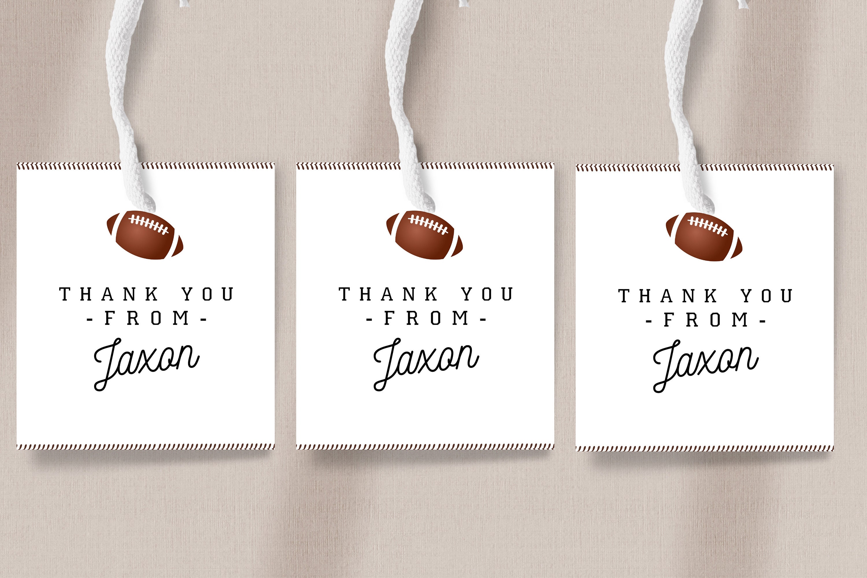 Football Party Favors 72 Pieces Football Goodie Bag With Thank You Kraft  Tags and White Gift Bags for Teens Boys Sports Birthday Party Gifts  Football