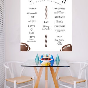 Football Party Sign Editable Football Milestone Board, Football Birthday Party Decor, Football Theme, Sports Birthday, Instant Download image 5