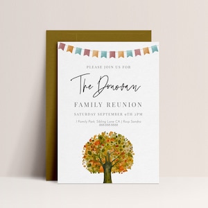 Family Party Invitation - Family Reunion Invitation, Reunion Invitation, Family Gathering Invitation, Announcement Editable Instant Download