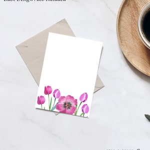 Garden Bridal Shower Invitation-Tulip Bridal Shower Invite, Purple Bridal Shower Invite, Watercolor Flowers, Floral Invite Editable Download image 5