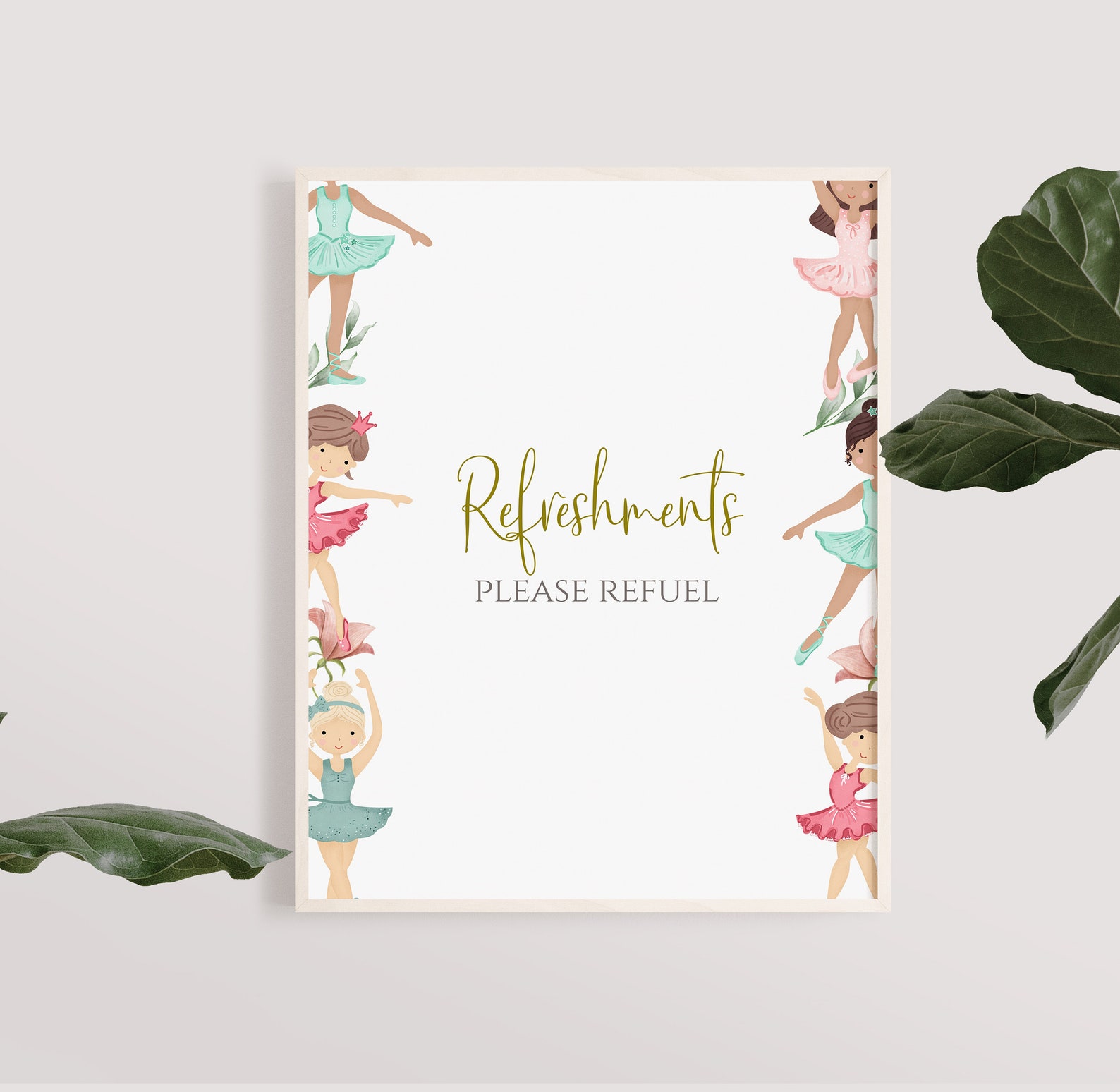 Ballet Party Signs 8x10