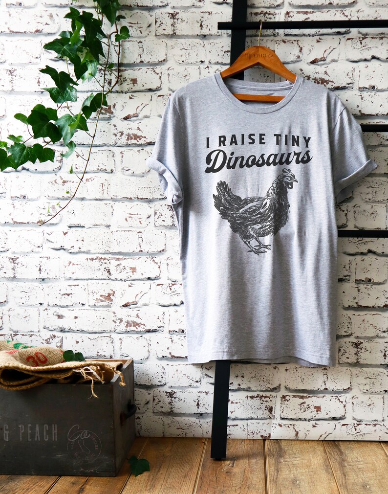 I Raise Tiny Dinosaurs Shirt / Tank Top / Hoodie - Chicken Shirt, Chicken Gift, Farmer Shirt, Chicken Owner Shirt, Chicken Farmer Shirt image 3