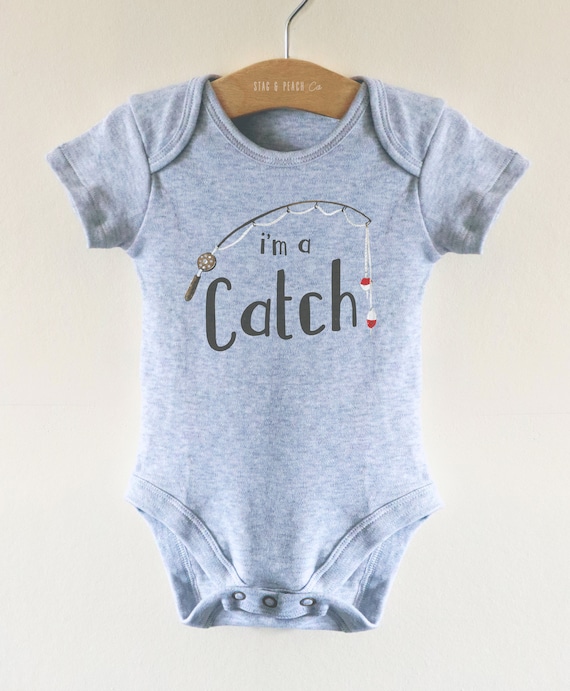 Funny Fishing Baby Bodysuit Im A Catch Baby One Piece, Fishing