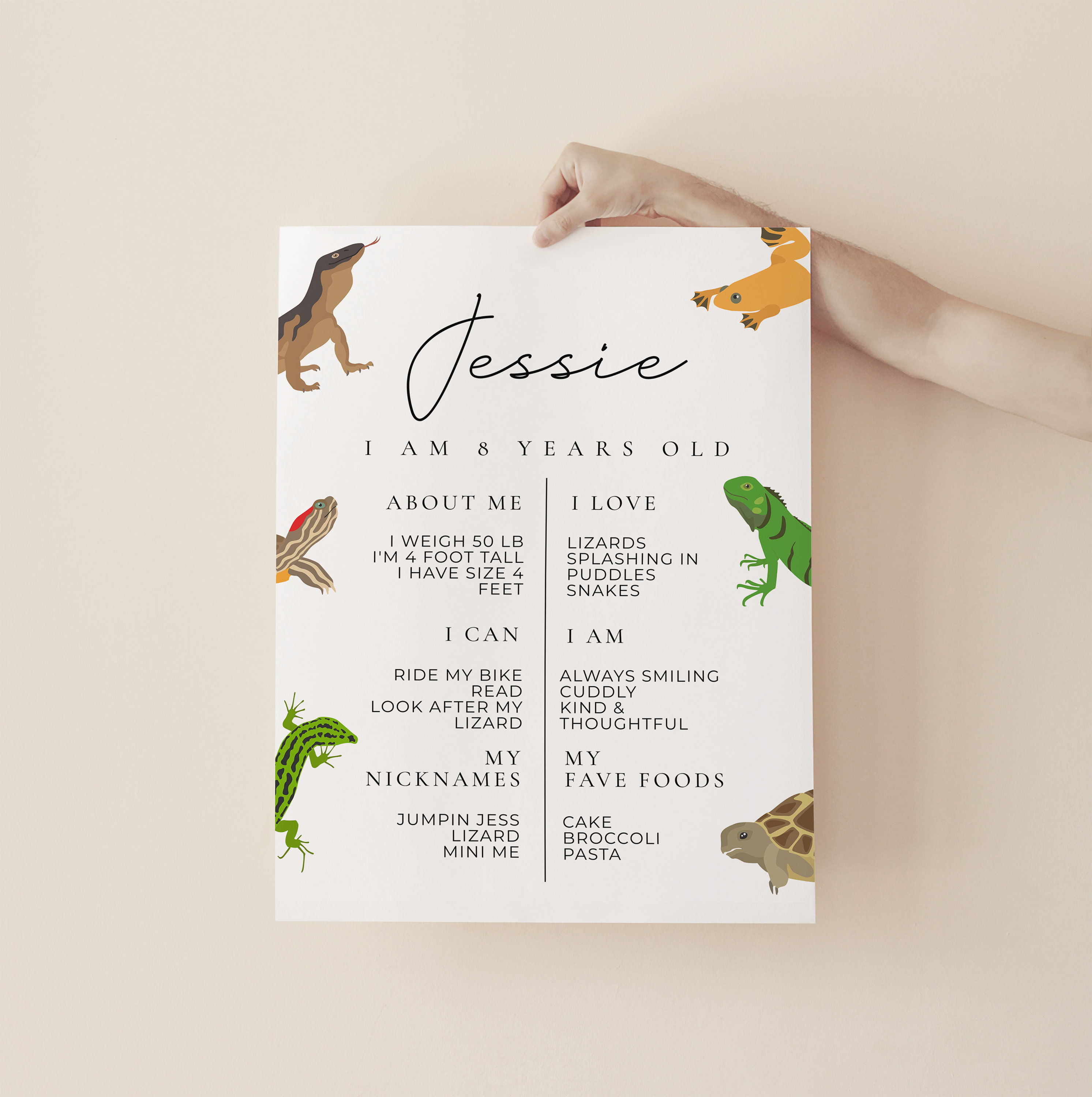 Lizard Thanks Reptile Party Supplies - Reptile Thank You Card, Reptile Birthday Party ...