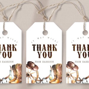 Western Birthday Favor Tag-Rodeo Party Decor, Cowboy Birthday Party, Country Themed Birthday, Farm, Boys Birthday, Editable Instant Download