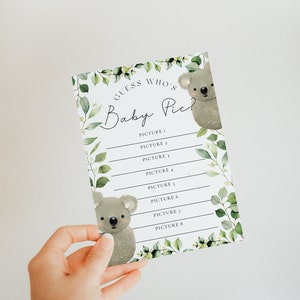 Koala Theme Baby Shower Games-australian Baby Shower Games, Eucalyptus