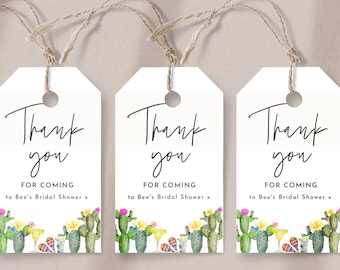 Etiquetas de regalo para despedida de soltera - Despedida de soltera, decoraciones para despedida de soltera, regalos de cactus para despedida de soltera, descarga instantánea editable