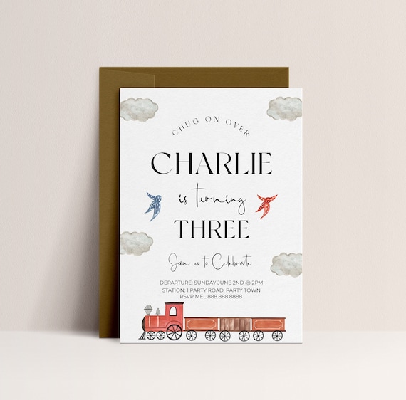 Choo Choo Charles Birthday Party Invite DIY (Instant Download) 