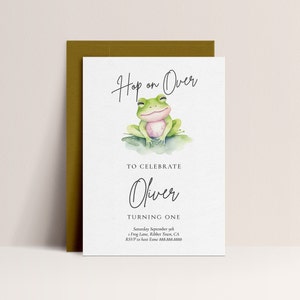 Frog Birthday Party Invitation - Frog Birthday Invitation, Amphibian Birthday Invitation, Frog Invitation, Nature Editable Instant Download