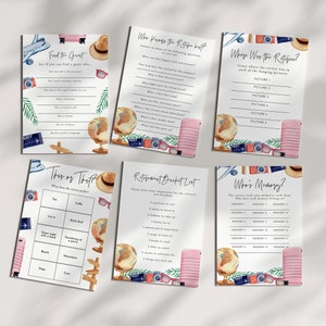 Travel Retirement Party Games - Farewell Party Games, Travel Theme Games, Adventure Theme Decor, Retirement Decorations, Editable Download