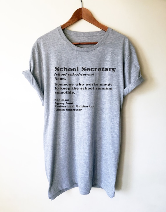 School Secretary Definition T-Shirt Best Cool Gift School Secretary Definition T-Shirt Best Cool Gift