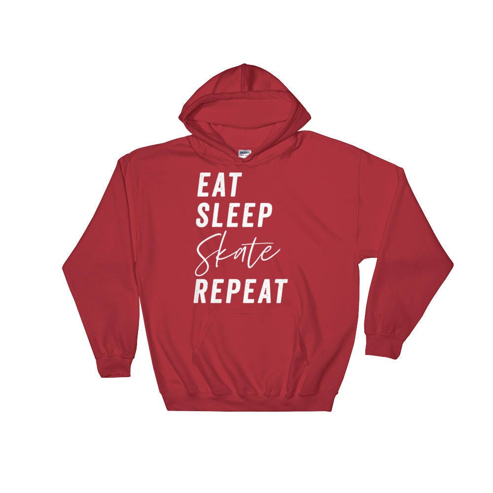 Eat Sleep Skate Repeat Hoodie Roller Skates Roller Skate Etsy