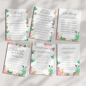 Yoga Bridal Shower Games Templates - Yoga Themed Wedding Shower Games, Meditation Theme, Yoga Bachelorette Games, Editable Instant Download
