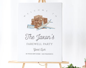 Farewell Party Sign-Going Away Party Decorations, Travel Theme Welcome Sign, Adventure Theme, Teacher Farewell, Retirement Editable Download