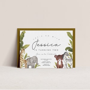 Safari Birthday Favor Tag Safari Baby Shower Gift Tag, Animal Favor Tag