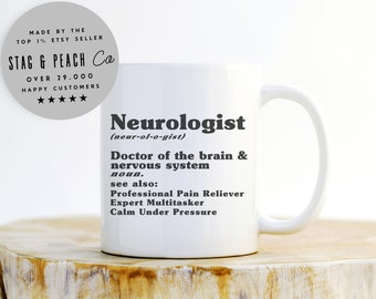 Taza de neurología - Taza de neurólogo, Regalo para estudiantes de medicina, Taza de neuro, Regalo para neurocirujano, Regalo de neurociencia, Regalo de neurología, Regalo para neurólogo