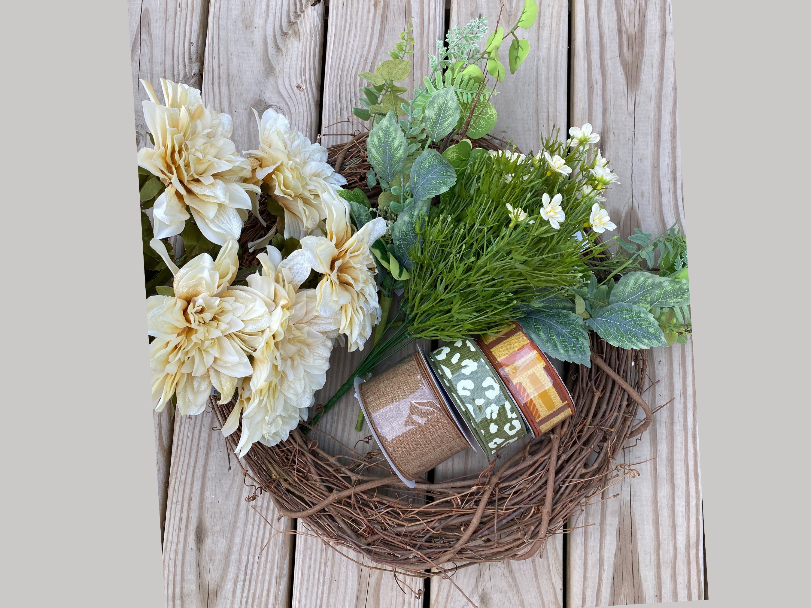 DIY Wreath Kit Fall Wreath making kit Everyday Wreath Kit Etsy