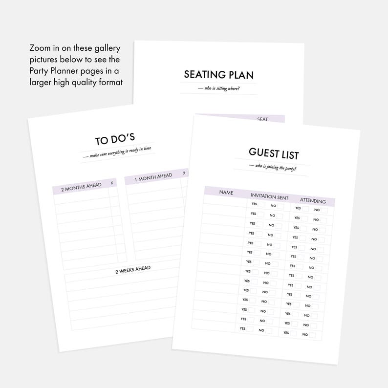 Printable Baby Shower Planner Party Planner Printable Simple Etsy