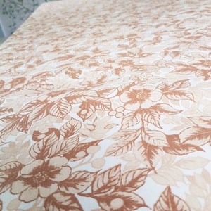 Beautiful floral beige cotton fabric  in mint condition