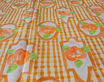 Vintage beautiful  printed cotton fabric in mint condition never used