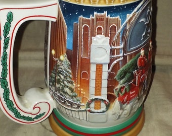 Vintage Home For The Holidays 1997 Budweiser Holiday Stein
