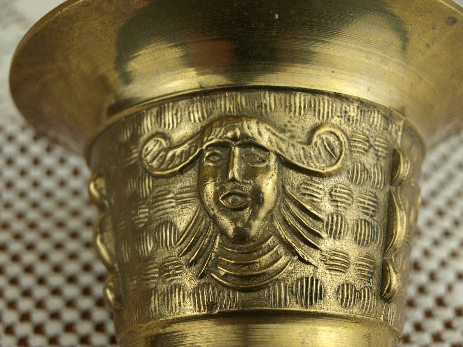 Ancient Brass Mortar and Pestle Etsy