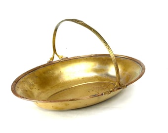 Old brass basket