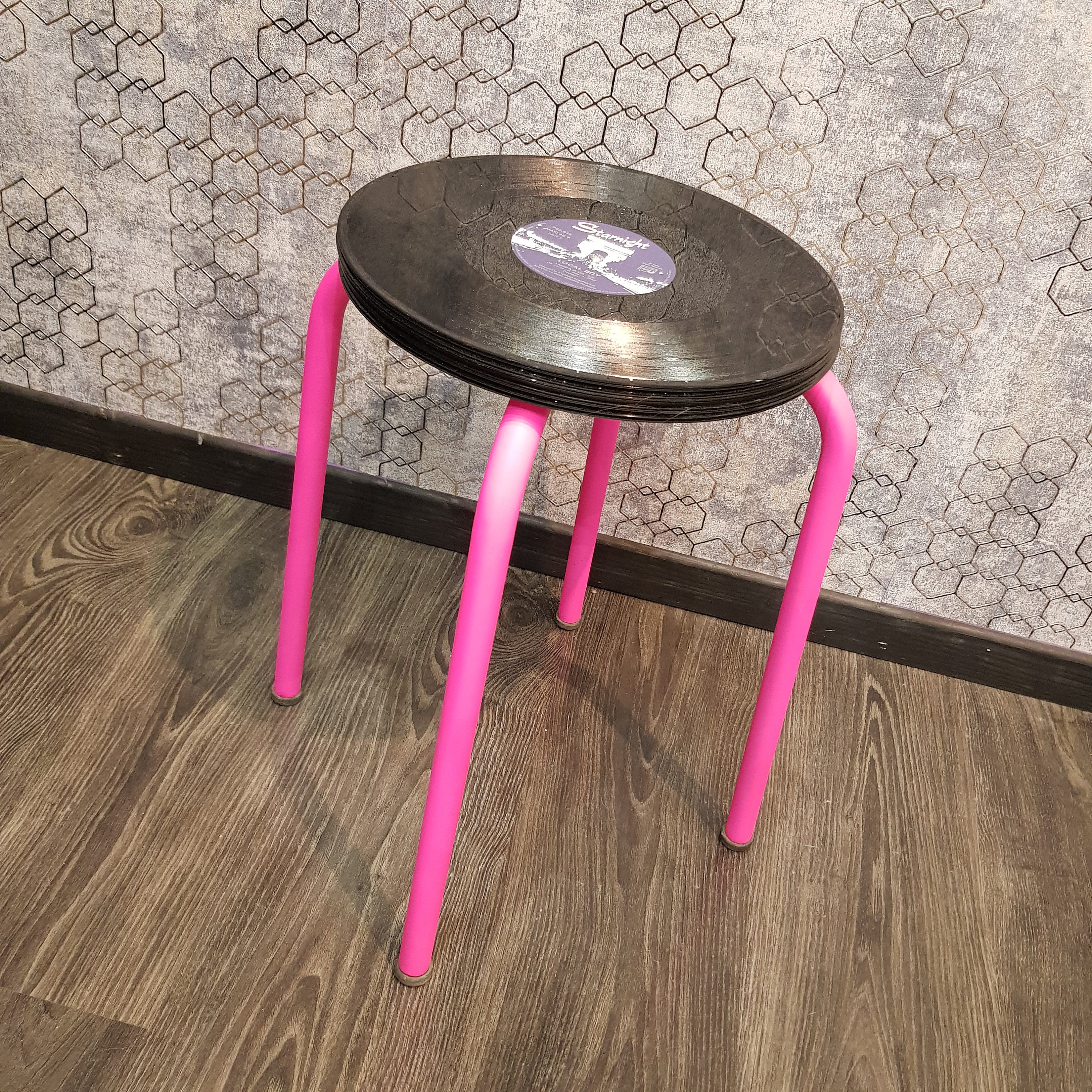 Tabouret Formica- Relooké, Revisité - Disque Vinyle