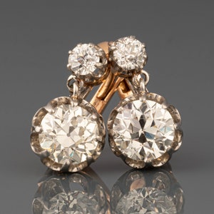 2.70 Carats Diamonds Belle Epoque Earrings