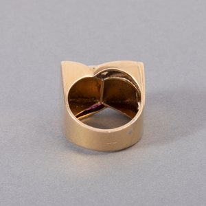 French Gold and Diamonds Tank Ring image 4