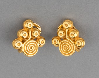 Vintage 22k Gold Zolotas Earrings