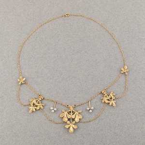 French Gold Art Nouveau Necklace