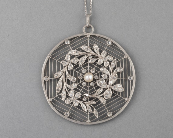 Platinum and Diamonds Belle Epoque Pendant Necklac