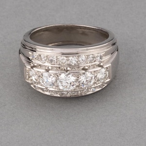 Platinum and Diamonds French Art Deco Ring