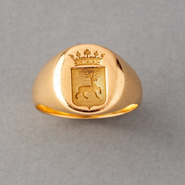 Bague Chevalière Ancienne Française en Or