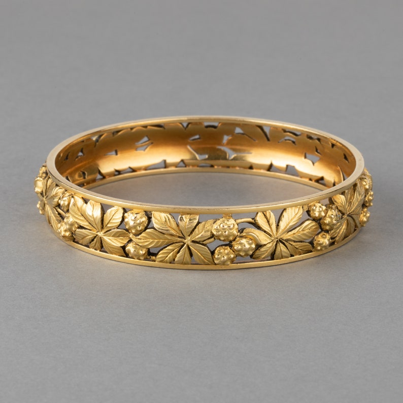 French Antique Gold Bangle Bracelet Etsy