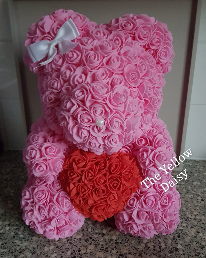 large rose teddy bear