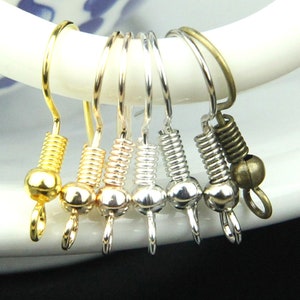 Conclusions en argent sterling 925 Crochets de boucle d&#39;oreille Fermoir Accessoires pour la fabrication de bijoux Vente en gros de bijoux