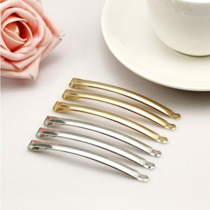 90mm Hair clips,Gold-plated steel clips Simple side clips,DIY hair accessories