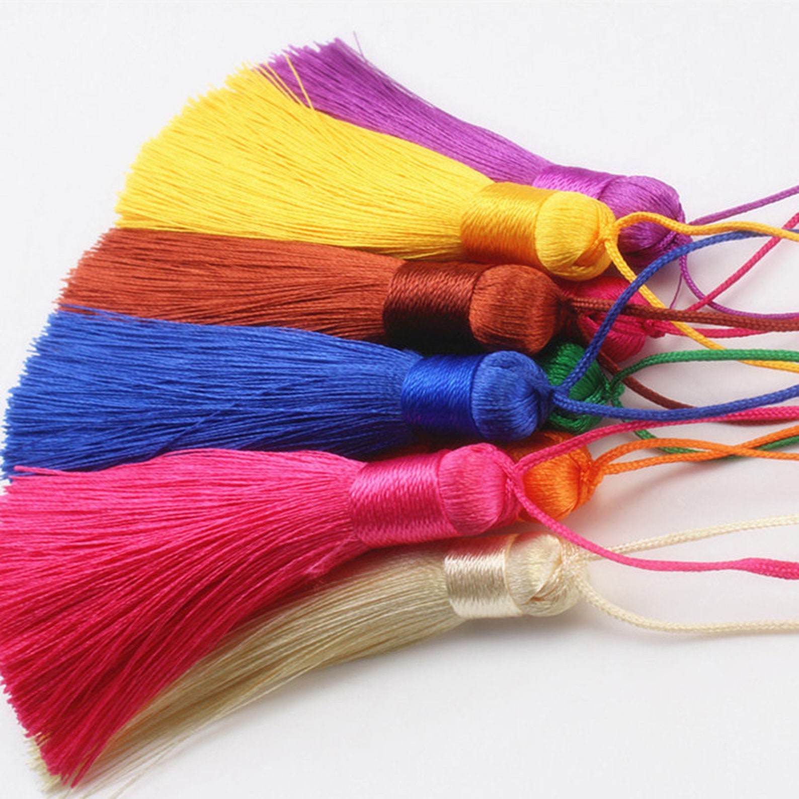 10pcs Polyester Silk Tassel Fringe 8cm Cotton Tassels Trim For Etsy