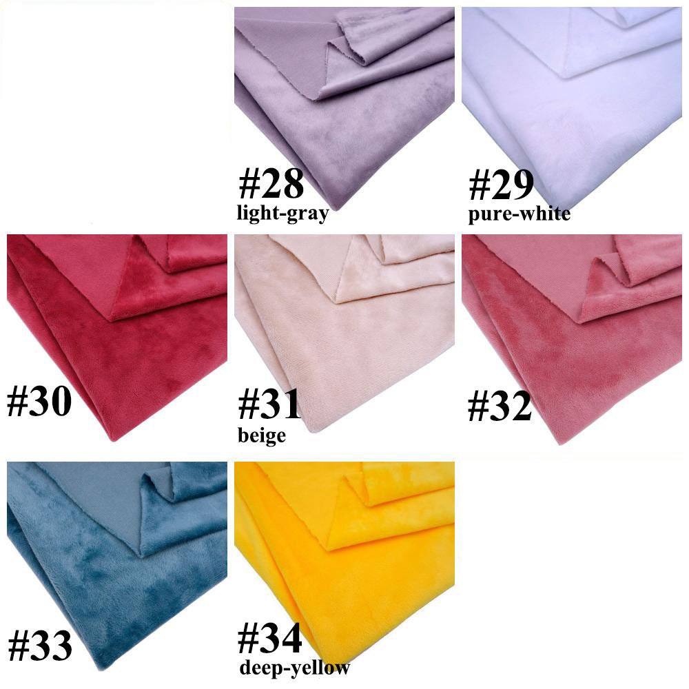 1 piece Polyester Plush Fabric (18 x 20) 30 Colors