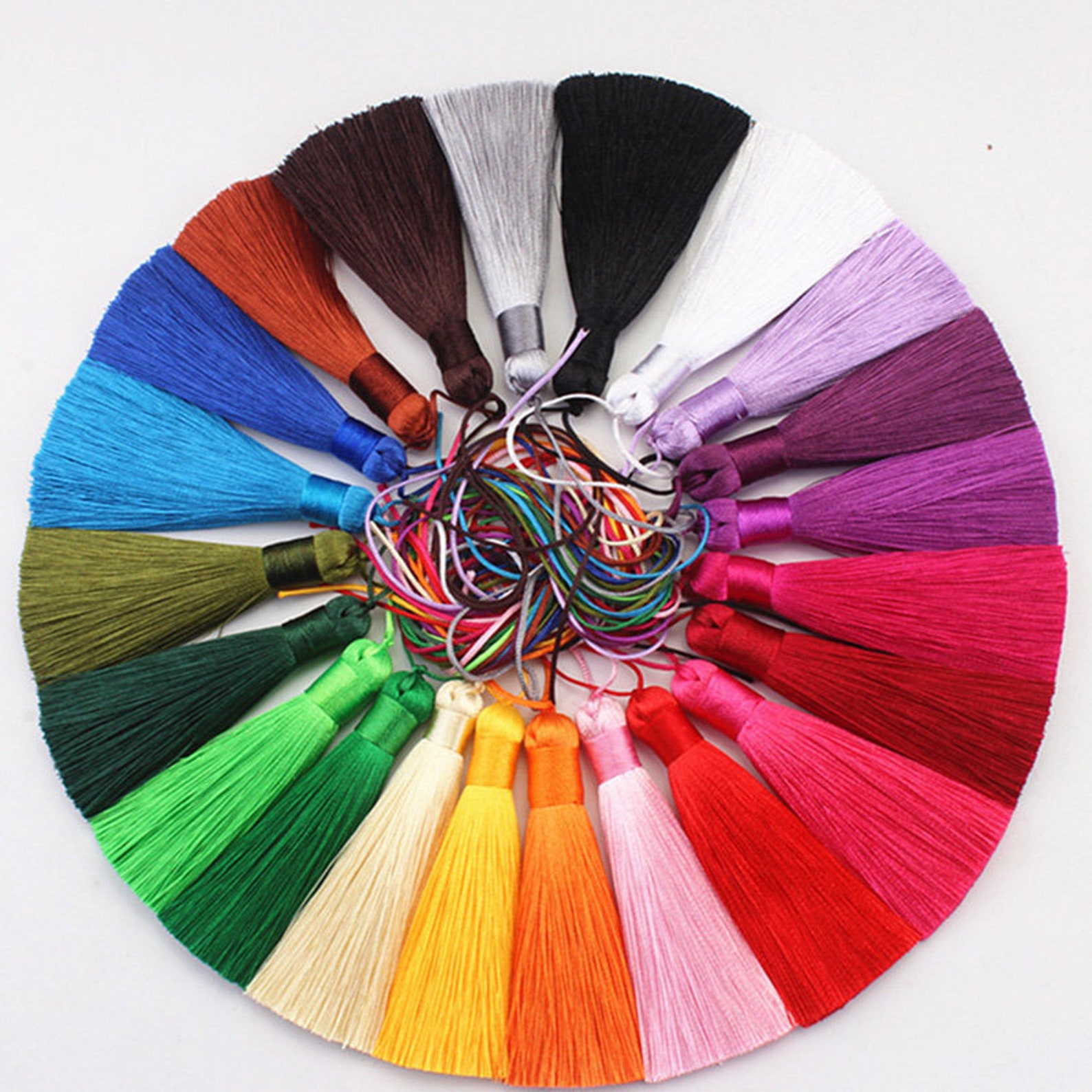 10pcs Polyester Silk Tassel Fringe 8cm Cotton Tassels Trim for Etsy