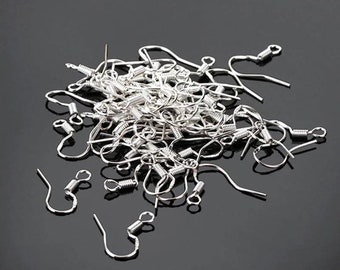 925 Sterling Silver Findings Earring Hooks Clasp Accessories For Jewelry Making Wholesale Parts Jewelry