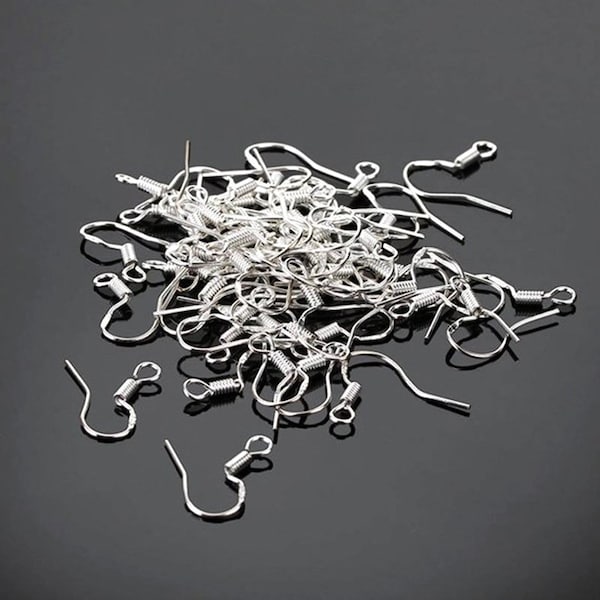 925 Sterling Silver Findings Earring Hooks Clasp Accessories For Jewelry Making Wholesale Parts Jewelry