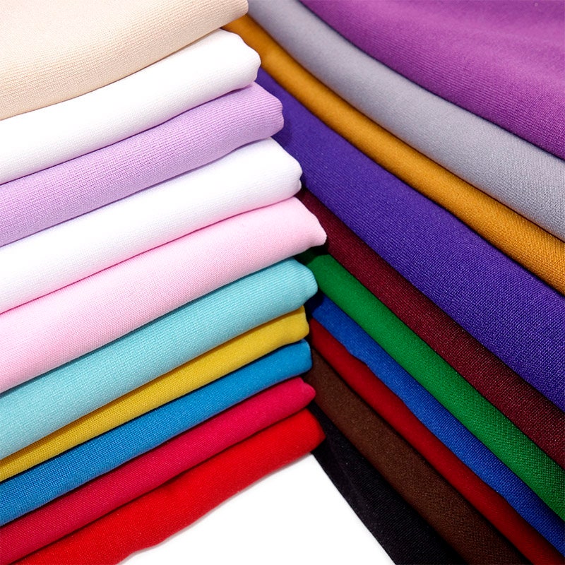 Hoher dehnbarer Jersey-Stoff 4-Wege-Stretch-Gewebe-Volltonfarbe für DIY-Oberteile und Kleid-Freizeitkleidung-Tuch Nähmaterial