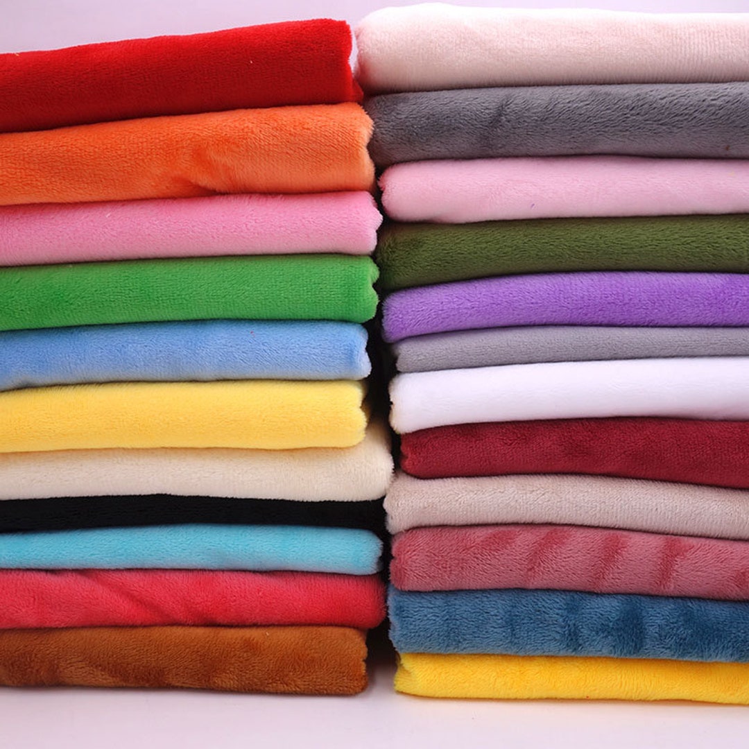 1 piece Polyester Plush Fabric (18 x 20) 30 Colors