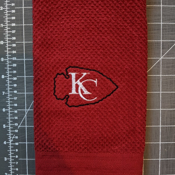 Embroidered Kansas City Football Towel-3 colors available