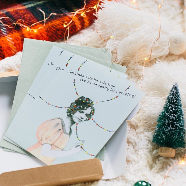 Kerstkaart, romantische kerst kaart, snail mail, kaartje sturen, nieuw jaar, nieuwjaar