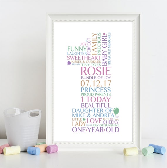 personalised gifts for 1 year old baby girl